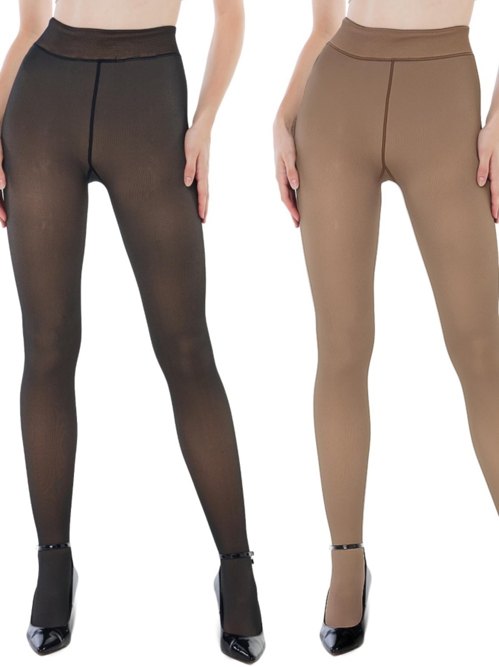 [🟡 Bundle 5 items for $25] 
Fleece Inside Control Tights - one